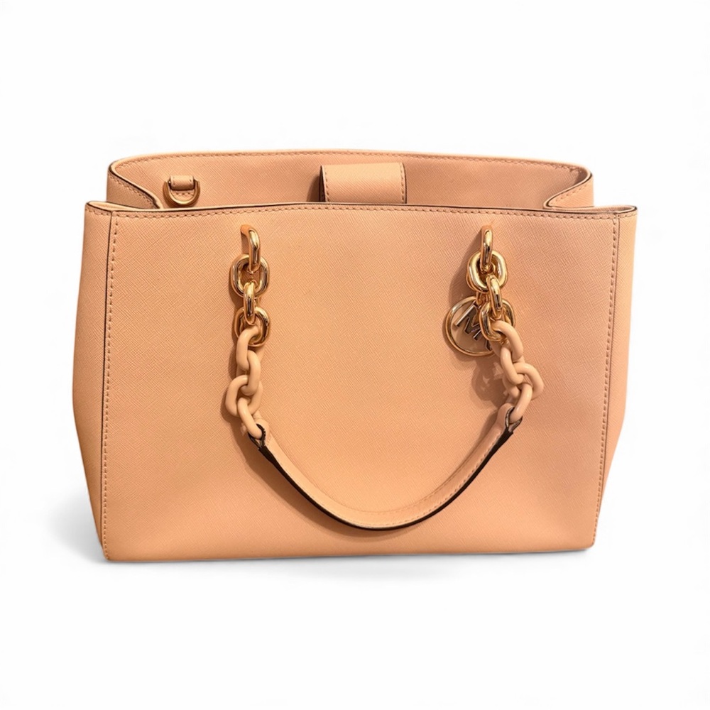 Michael Kors pink Tote with Gold Accents